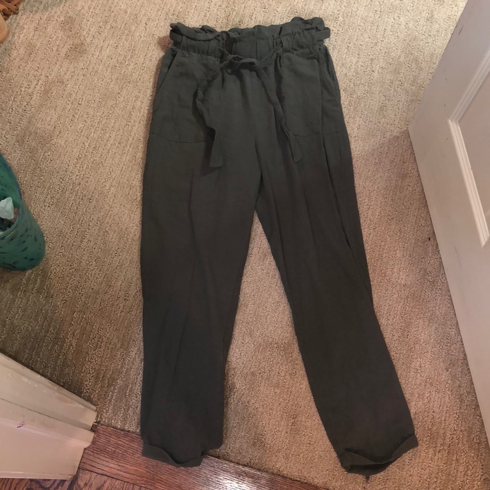 Kendall & Kylie High Waisted Tie Pants